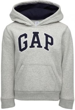 GAP PULLOVER LOGO Chlapčenská mikina, sivá, veľkosť