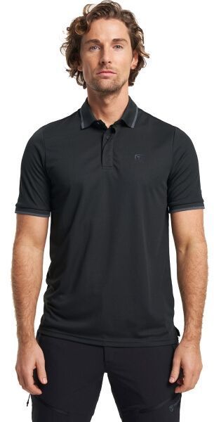 TENSON TXLITE Q-DRY Pánske funkčné tričko polo, čierna, veľkosť XXXL