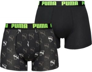 Puma MEN CAT LOGO PRINT BOXER 2P Pánske boxerky, čierna, veľkosť