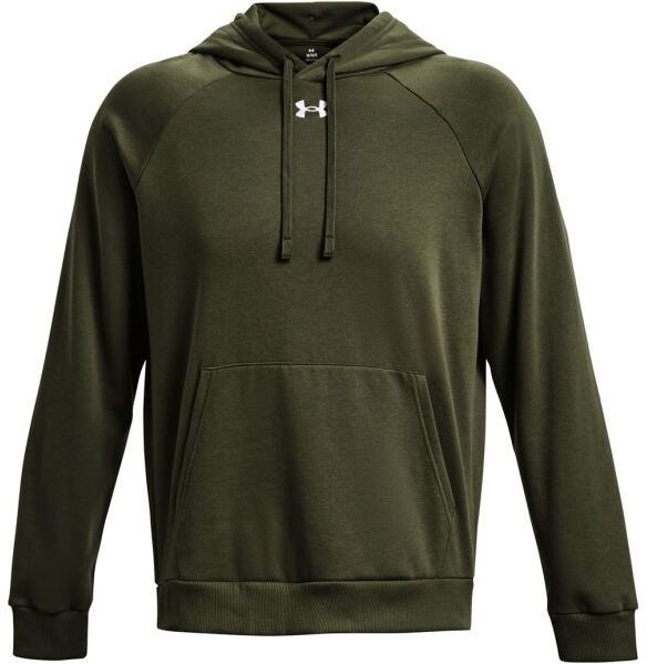 Under Armour RIVAL FLEECE HOODIE Pánska mikina, khaki, veľkosť M
