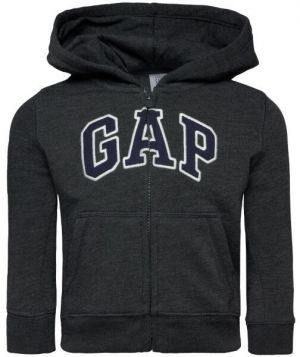 GAP FULLZIP LOGO Chlapčenská mikina, tmavo sivá, veľkosť