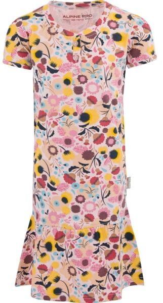 ALPINE PRO ILO Dievčenské šaty, ružová, veľkosť 140-146