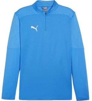 Puma TEAMFINAL TRAINING 1/4 ZIP Pánske futbalové tričko, svetlomodrá, veľkosť