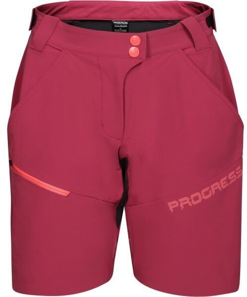 PROGRESS GENIA BIKE SHORTS Dámske cyklistické šortky, fialová, veľkosť