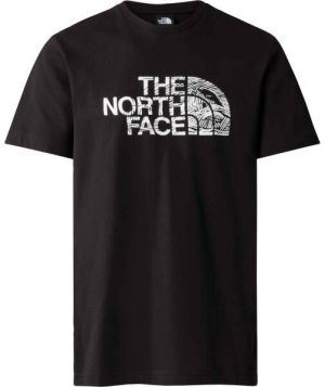 The North Face WOODCUT M Pánske tričko, čierna, veľkosť
