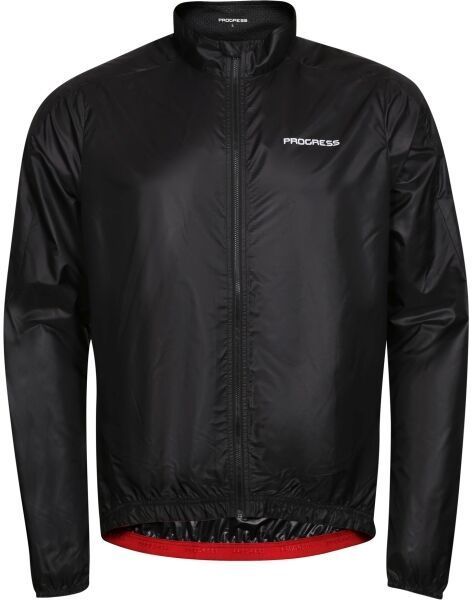 PROGRESS WINDY BIKE Pánska ľahká cyklistická vetrovka, čierna, veľkosť