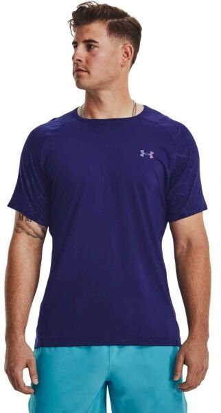 Under Armour RUSH EMBOSS Pánske tričko, modrá, veľkosť