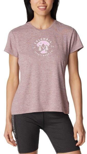Columbia SLOAN RIDGE™ GRAPHIC SS TEE Dámske tričko, vínová, veľkosť