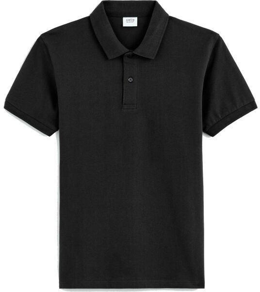 CELIO TEONE Pánske polo tričko, čierna, veľkosť