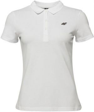 4F POLO SLIM Dámske polo tričko, biela, veľkosť