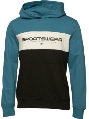 4F SWEATSHIRT COLOR BLOCK Pánska mikina, modrá, veľkosť