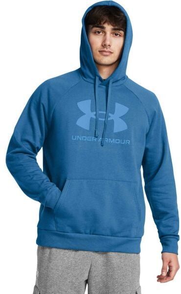 Under Armour RIVAL FLEECE LOGO HD Pánska mikina, tmavo modrá, veľkosť