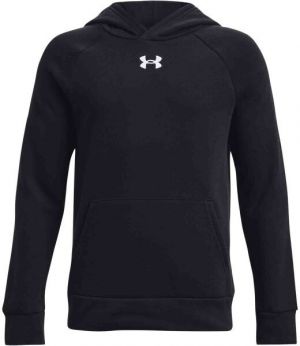 Under Armour RIVAL FLEECE HOODIE Chlapčenská mikina, čierna, veľkosť M