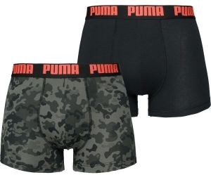 Puma MEN CAMO BOXER 2P Pánske boxerky, čierna, veľkosť