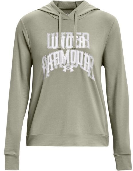 Under Armour RIVAL TERRY GRAPHIC Dámska mikina, svetlo zelená, veľkosť S