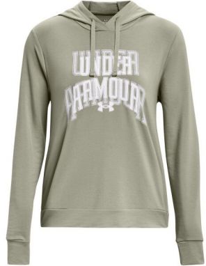 Under Armour RIVAL TERRY GRAPHIC Dámska mikina, svetlo zelená, veľkosť S
