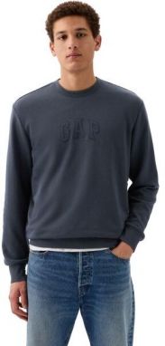 GAP LOGO CREWNECK Pánska mikina, tmavo modrá, veľkosť
