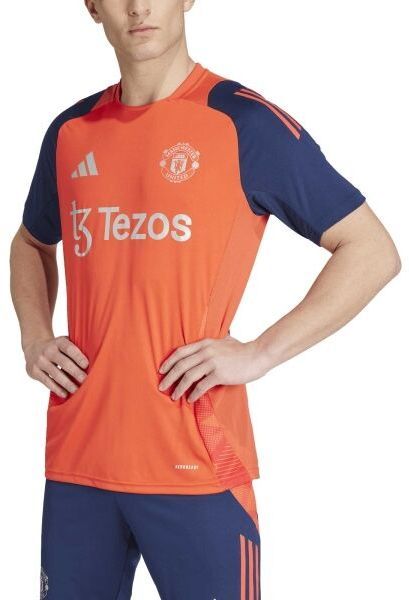 adidas MANCHESTER UNITED FC TRAINING JERSEY Pánsky futbalový dres, oranžová, veľkosť