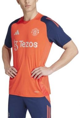 adidas MANCHESTER UNITED FC TRAINING JERSEY Pánsky futbalový dres, oranžová, veľkosť