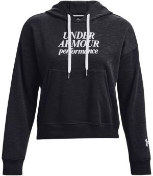 Under Armour ESSENTIAL SCRIPT Dámska mikina, čierna, veľkosť