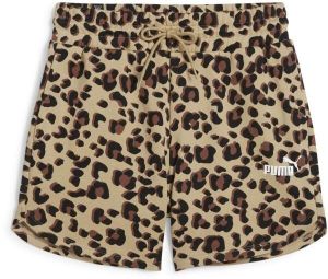 Puma ESSENTIALS+ ANIMAL 5 AOP SHORTS Dámske kraťasy, béžová, veľkosť