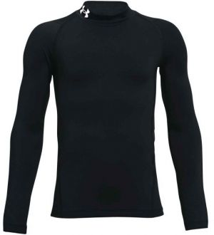 Under Armour ARMOUR MOCK Chlapčenské  tričko s dlhým rukávom, čierna, veľkosť XS