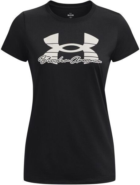 Under Armour TECH SOLID SCRIPT Dámske tričko, čierna, veľkosť