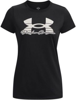 Under Armour TECH SOLID SCRIPT Dámske tričko, čierna, veľkosť