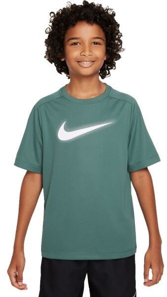 Nike DF MULTI+ SS TOP HBR Chlapčenské tričko, tmavo zelená, veľkosť