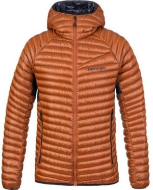 Hannah MIO HOODY Pánska páperová bunda, oranžová, veľkosť