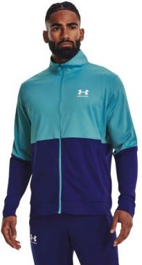 Under Armour PIQUE TRACK JACKET Pánska športová mikina, tyrkysová, veľkosť