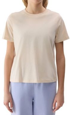 4F BASIC T-SHIRT W Dámske tričko, béžová, veľkosť
