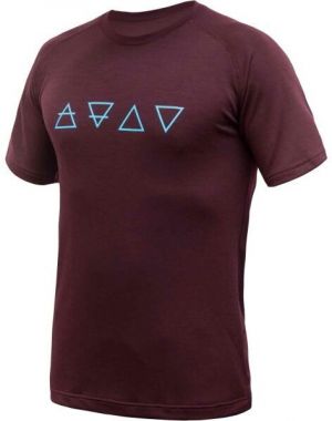 Sensor MERINO BLEND ELEMENTS Pánske funkčné tričko, vínová, veľkosť