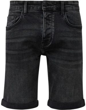 s.Oliver Q/S DENIM TROUSERS Pánske džínsové šortky, čierna, veľkosť