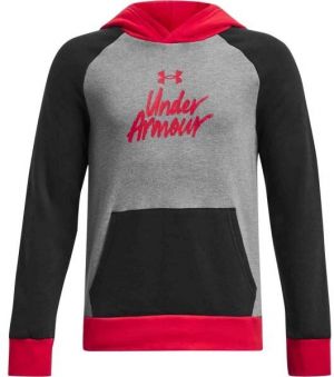 Under Armour RIVAL FLEECE SCRIPT CB HD Chlapčenská mikina, čierna, veľkosť L