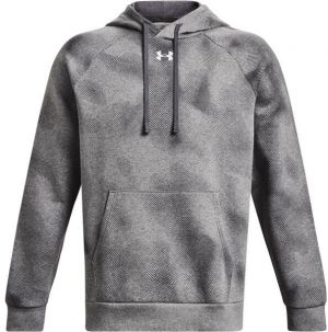 Under Armour RIVAL FLEECE PRINTED HD Pánska mikina, sivá, veľkosť
