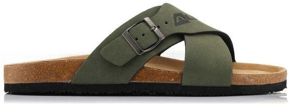 ALPINE PRO WALT Pánske šľapky, khaki, veľkosť