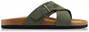 ALPINE PRO WALT Pánske šľapky, khaki, veľkosť