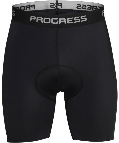 PROGRESS BASIC SHORTS Pánske kraťasy s cyklistickou vložkou, čierna, veľkosť