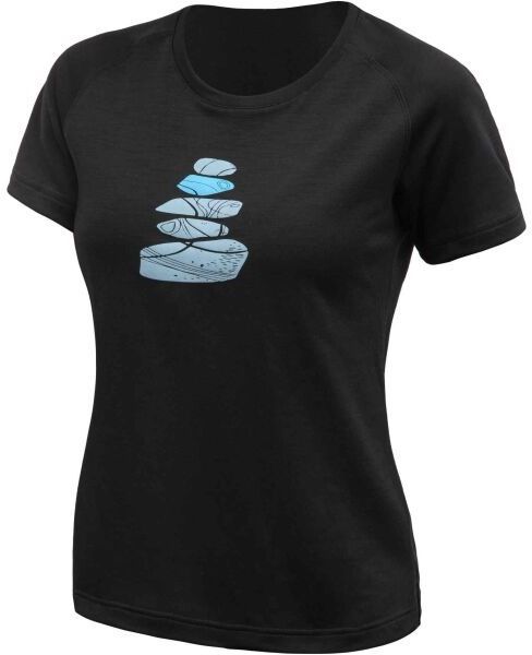 Sensor MERINO BLEND STONE Dámske funkčné tričko, čierna, veľkosť