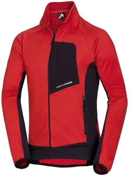 Northfinder KENTON Pánska mikina, červená, veľkosť