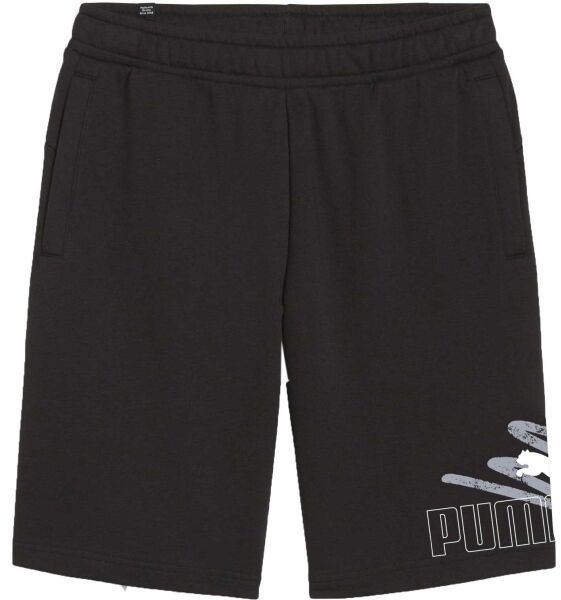 Puma ESSENTIALS+ LOGO LAB GRAPHIC SHORTS 10 Pánske teplákové kraťasy, čierna, veľkosť
