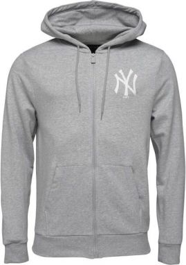 New Era MLB ESSENTIALS FZ HOODY NEYYAN Pánska mikina, sivá, veľkosť