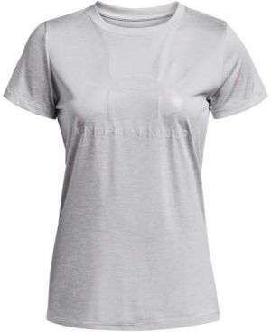 Under Armour TECH SOLID SCRIPT Dámske tričko, sivá, veľkosť