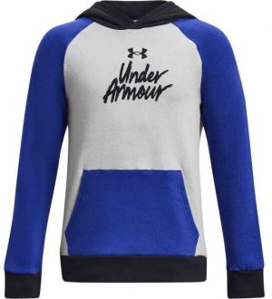 Under Armour RIVAL FLEECE SCRIPT CB HD Chlapčenská mikina, modrá, veľkosť S