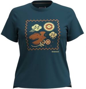Smartwool W GUARDIAN OF THE SKIES GRAPHIC SS TEE Dámske tričko, tmavo modrá, veľkosť