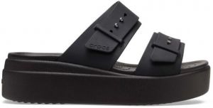 Crocs BROOKLYN BUCKLE LOW WEDGE W Dámske sandále, čierna, veľkosť 36/37
