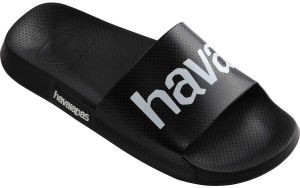 HAVAIANAS SLIDE CLASSIC LOGO MANIA Unisex šľapky, čierna, veľkosť 43/44