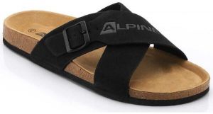 ALPINE PRO WALT Pánske šľapky, čierna, veľkosť