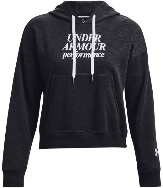 Under Armour ESSENTIAL SCRIPT Dámska mikina, čierna, veľkosť
